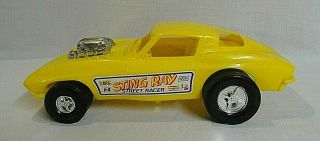 Look Vintage Processed Plastics Large 1963 Corvette Drag Car 1/16 Child`s Toy