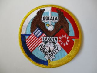 Vintage South Dakota Oglala Lakota Public Safety Native Tribal Police Patch
