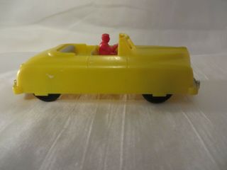 Vintage Renwal Plastic Toy Convertible Car 104 Yellow W/red Driver
