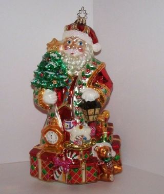 Huge Christopher Radko Santa Christmas Tree Ornament