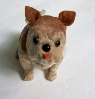 VINTAGE BULL DOG - CLOTH OVER PAPER MACHE - GLASS EYES - GERMANY 2