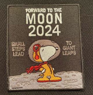 Nasa 2024 Moon Landing Campaign Snoopy Patch - 3”