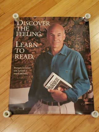 Patrick Stewart Read Poster - For America 