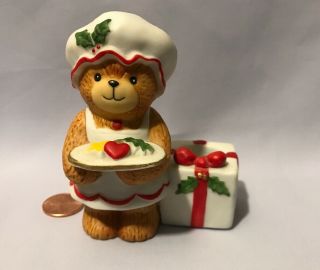 Lucy Rigg Lucy And Me Bear Mama Christmas Cookie Tray 1980 Enesco Artist Signed