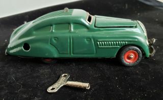 Schuco 6 Inch,  Tin Wind Up Toy Car,  Made In Germany,  Orig Paint
