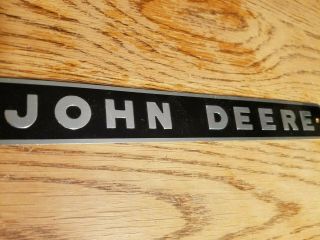1950s John Deere Embossed Emblem Metal Sign Farm Tractor Gas Oil Diesel 420 830
