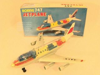 Vintage Boeing 747 B - O Toy W/interior W/box Rare Big