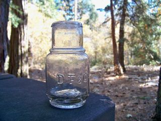 Vintage Pontil Df & Co Mustard Jar Bottle