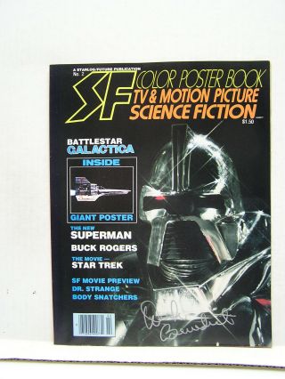 1978 Sf Poster Book 2 Battlestar W Dirk Benedict Autograph On Cover (stau - 056)