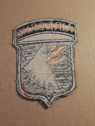 Ww 2 Us Army 101st Airborne Division Cut Edge Patch W/ Attached Tab