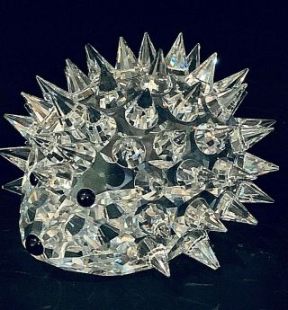Swarovski Silver Crystal Large Hedgehog 7630 070 000 Var.  2 - Mib,  Certificate