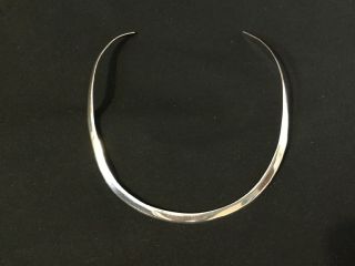 Vintage Taxco 925 Sterling Silver Choker Collar Necklace