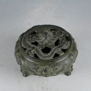 Chinese Rare Bronze Dragon Incense Burner Made Duringtheqianlong Period