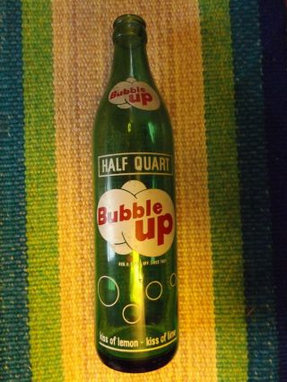 Bubble Up Bottle.  Bottled by the Coca - Cola Bottling Co.  Half Quart 2