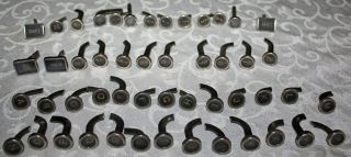 Complete Set 50 Vintage Royal Glass Typewriter Keys Art Crafts Jewelry