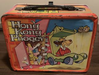 Vintage Hong Kong Phooey Metal Lunch Box 1975 King Seeley Hanna Barbera