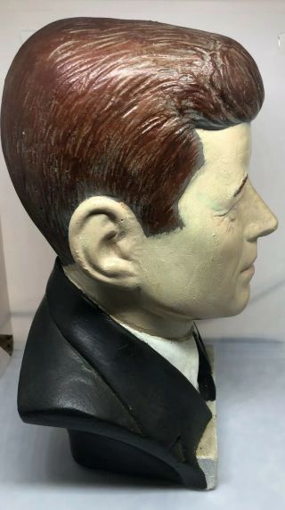 John F Kennedy Bust Head JFK Plaster Statue 35th President 9 Inches Tall 2