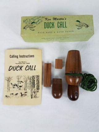 Vintage Ken Martin Lemont Ill.  Horseshoe Lake Duck Call Papers