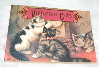 Victorian Cats Booklet Postcards Book Cat Postcards Vintage 1992 Running Press