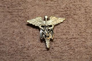 Ww2 U.  S.  Army Medical Service Officer " Ms " Metal Collar Insignia