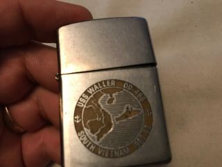 U.  S.  S.  Waller Vintage Zippo Lighter,  Vietnam Lighter