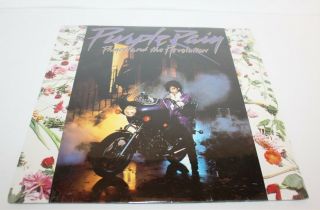 Prince And The Revolution Purple Rain Vinyl Record & Poster Vg,  1984 Warner Bros
