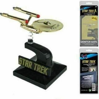 Star Trek: The Series 24kt Gold Plated Enterprise Monitor Mate - Conven