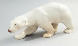 B & G Bing & Grondahl Royal Copenhagen Pottery Polar Bear Figurine 2218 Signed