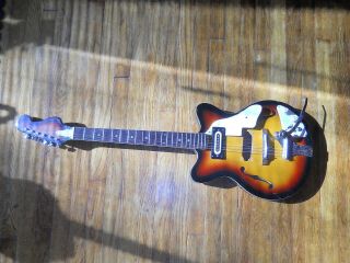 Mij Vtg Hollow Body Guitar Archtop Teisco Project Or Parts
