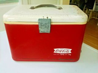 Coca Cola Metal Cooler - Vintage - 1960 