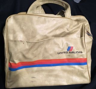 Vintage United Airlines Flight Bag W/ Philmont Scout Ranch & Explorer Base Logo