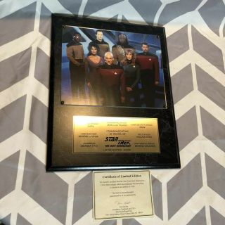 Star Trek The Next Generation Limited Edition Crew Photo Plaque 432/1997 Picard