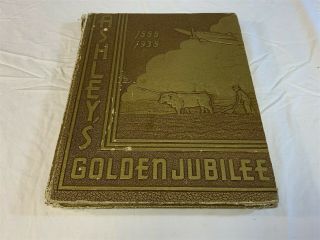 1888 1938 Golden Jubilee 50th Year Book Ashley North Dakota Nd Mcintosh County