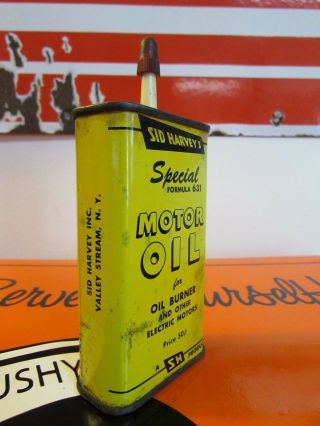 Vintage Sid Harvey ' s Special Formula 632 Motor Oil Can Handy Oiler 4 oz. 3