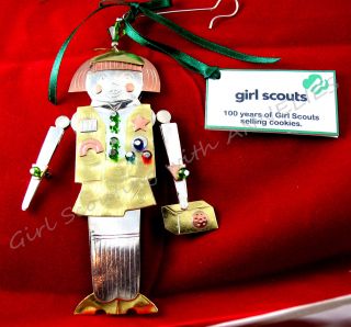 Girl Scouts 100 Yrs Of Cookies All Metal Reversible Christmas Gift Ornament
