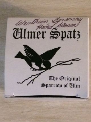 Hand Blown Ulmer Spatz Sparrow.  The Sparrow Of Ulm.