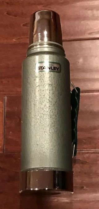 Vintage 1979 Aladdin Stanley A - 944dh Stainless Steel 1 Quart 32oz Green Thermos
