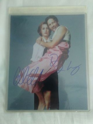 Set Of Three (3) Autographed And Authenticated X - File Mulder And Scully Photos
