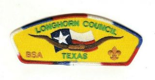 Boy Scout Patch Longhorn Council Sa - 29a Fos Csp R/w/b Border