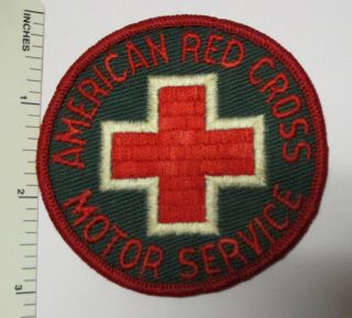 Ww2 Vintage American Red Cross Motor Service Patch