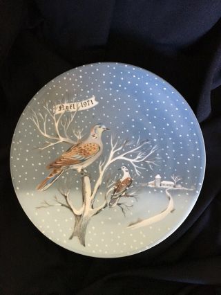 Haviland 12 Days Of Christmas Series Plate 2 “ Two Turtle Doves “ 1971