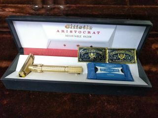 Vintage Gold - Plated Gillette Aristocrat Adjustable Razor