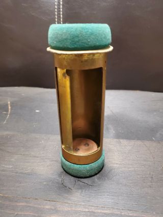 Vintage Lamson Brass Pneumatic Money/message Tube 18 Green Felt