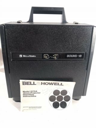 Vintage Bell & Howell Sound 16,  16mm Film Projector Model 1575a -