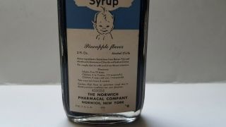 Vintage Norwich Pharmacal Company NY Baby Cough Syrup 3 fl oz Glass Bottle 3