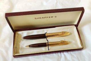 Vintage Sheaffer Tuckaway Fountain Pen&pencil Set - 14k Gold Nibs