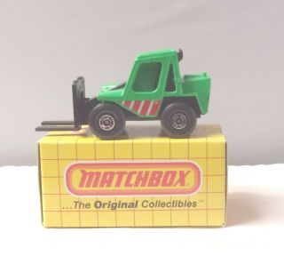 Mj7 Matchbox - Yellow Box - Mb28 Fork Lift Truck - Dark Green