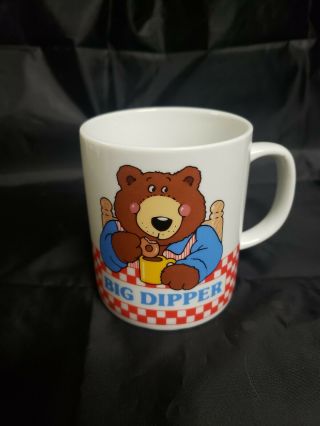 Avon Big Dipper Tea Coffee Mug Cup Teddy Bear Father Dad Red White