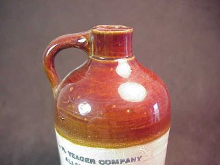 L H Yeager Company - Allentown PA - Salesman ' s Sample Miniature Whiskey Jug 3
