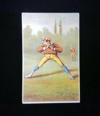 1870s 1880s H804 - 6 Baseball Themed Advertising Trade Card Blank Sharp